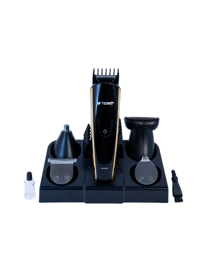 تيم Team Professional Hair Trimmer for Men | Rechargeable Beard & Hair Clipper | High‑Speed Motor, USB Charging, Ni‑MH Battery, Precision Blades | Grooming Kit for Beard, Mustache & Hair Cutting - Image 1